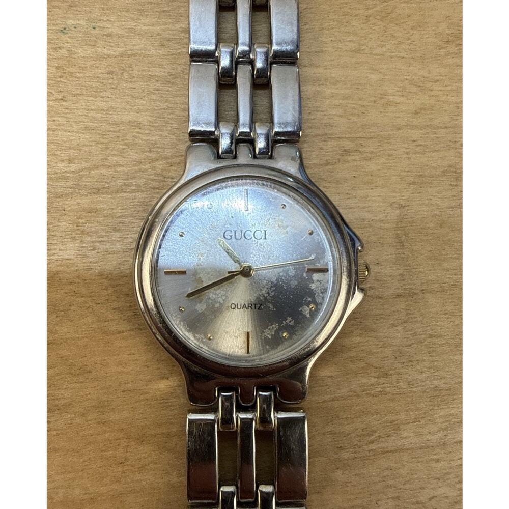 VTG GUCCI WATCH Silver Toned Parts Or Repair